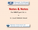 Download Notes & notes series For MRCP Part 1 by Dr yousif PDF